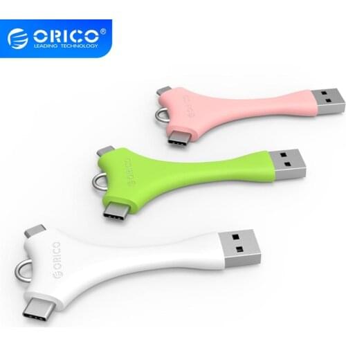 ORICO Micro B Type C 2 In 1 USB Charging Cable For Huawei Xiaomi Mobile Phone Portable Date Sync Charge