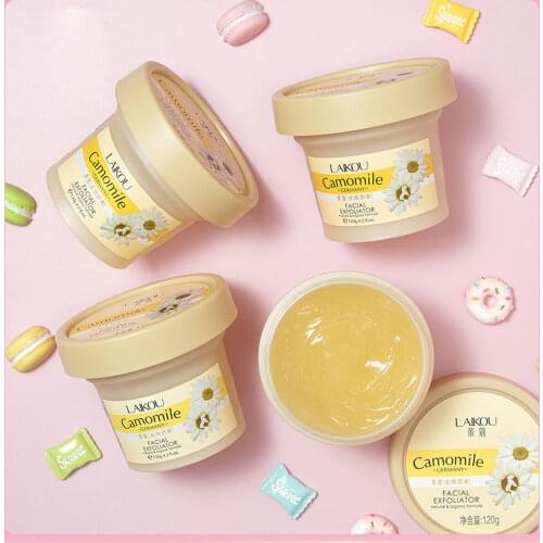 Exfoliating Gel Moisturizing Cleans Dirt Remove Grease Whitening Brighten Repair Chamomile Extract Glycerin Face Skin Care 120g