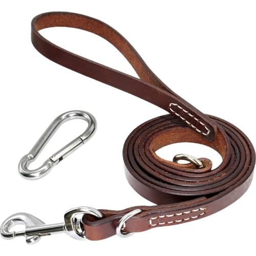 Didog Genuine Leather Dog Leash Tie Out Dog Leashes For Small Medium Large Dogs Walking Traning