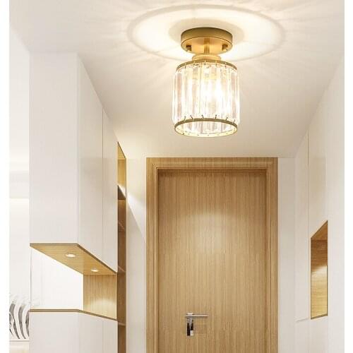 Simple and modern aisle lamp corridor lamp crystal lamp ceiling lamp Nordic light luxury entrance hall lamp creative balcony WF