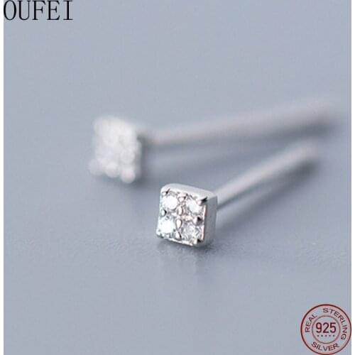 Stud Earring 925 Sterling Silver Small Earrings For Women Zircon Exquisite Temperament Silver Fine Earrings Jewelry Accessories