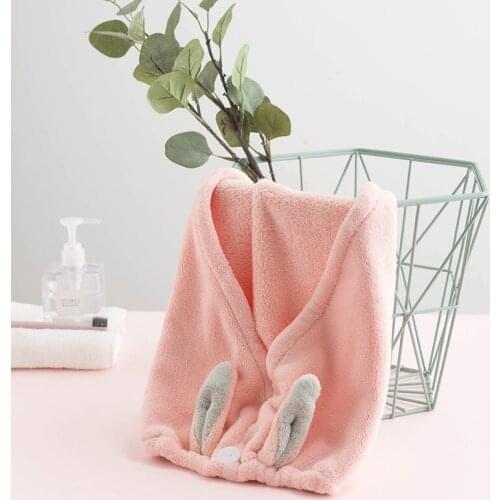 NEW Girls Hair Drying Hat Quick-dry Hair Towel Cap Hat Bath Hat Microfiber Solid Towel Cap Super Absorption Turban Hair Dry Cap