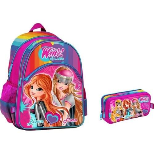 Winx Club School Bag Pencil Bag Set Flora - Bloom - Stella