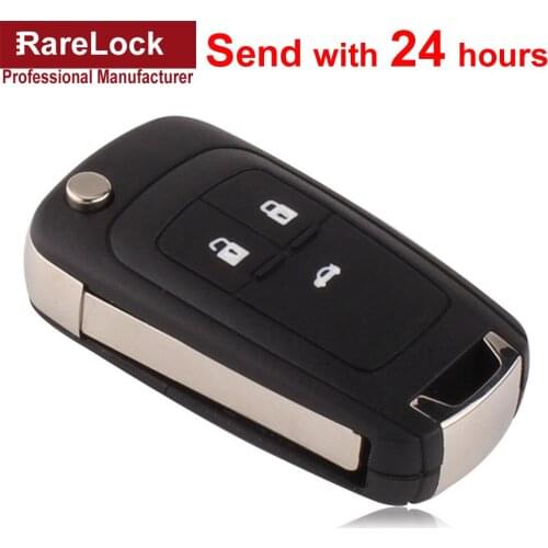 KEY01 Flip Folding Key Shell for Chevrolet Cruze Remote Key Case Lock Fob 3 Button Uncut Blade for Chevrolet Pick
