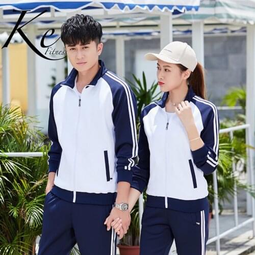 KE New 2021 Couples sport set suit man woman casual men women jacket suit jogging running two piece suit green blue red black