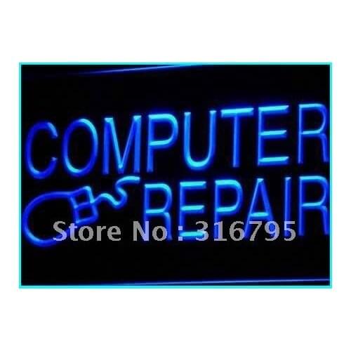 I469 Computer Repair Internet Laptop LED Neon Light Light Signs On/Off Switch 20+ Colors 5 Sizes