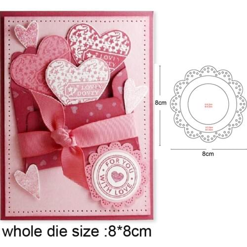 Pierced Circle Frame Metal Die Cut Stencils for DIY Scrapbooking Album Decor Embossing Hand-on Paper Cards Craft Cutting Dies