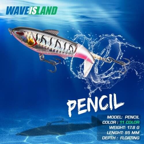 WAVEISLAND Popper lures Winter fish set crankbait tackle Top Water lure fly fishing 17.8g Pike Wobblers Making splash Rattling