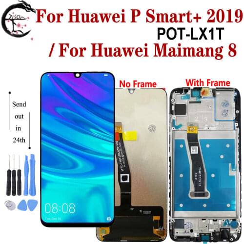 6.21" P Smart+ 2019 LCD With Frame For Huawei P Smart Plus 2019 Display POT-LX1T Screen Touch Digitizer Assembly Maimang 8 LCD