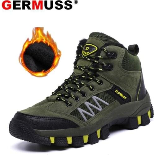 Germuss Winter Plus Warm Snow Boots Mens Shoes Outdoor Cold Boots Waterproof Mens Boots Motorcycle Casual Coturno Botas Hombre