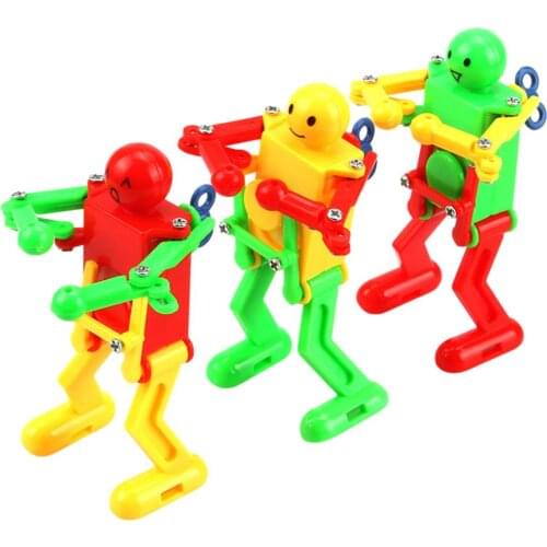 1pc Windup Dancing Robot Colorful Spring Dancing Walking Robot Figure Toy Fun Swing Robot Role Playing Toy Random Color