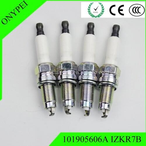 101905606A IZKR7B 4pcs/lot Iridium Spark Plug For A3 TT Eos Touareg 3.2L