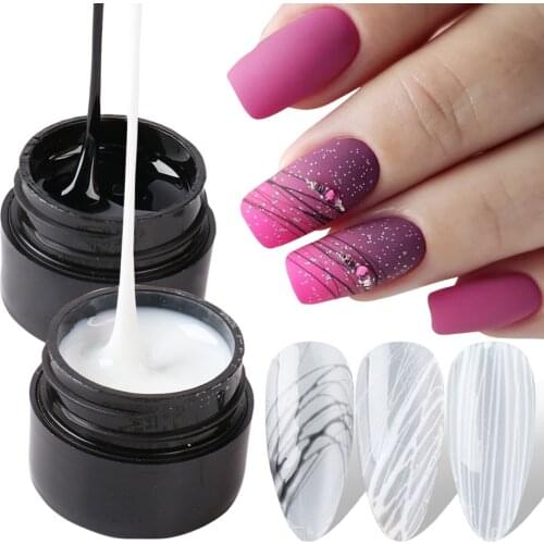 2pcs Spider Gel Nail Polish Pull Lines Painting Spider Wire Stripe Wave Nail Art 3D Varnish Lacquer Manicure Accessories BE1615