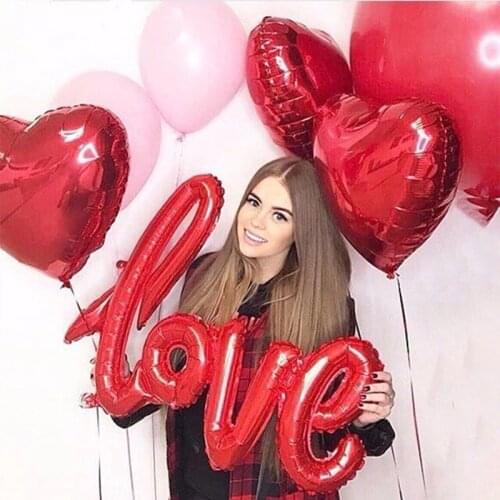 70cm LOVE Letter Balloons Large Aluminum Foil Inflated Love Balloon for Valentines' Day Wedding Anniversary Party Decor Ballons