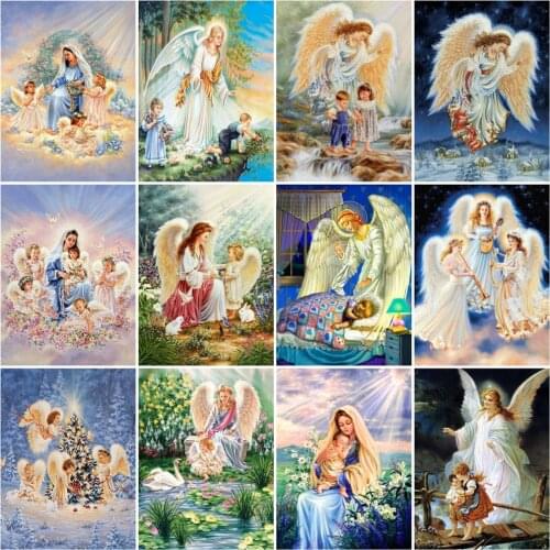 HUACAN 5D Full Drill Diamond Painting Virgin Mosaic Embroidery Portrait Cross Stitch Rhinestones Picture Home Art