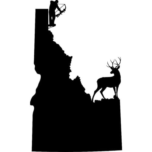 Car Sticker Bow and Arrow Hunter Status Decorative Decal PVC Car Sticker Fun Sticker Waterproof Sunscreen Black/white,18cm*11cm