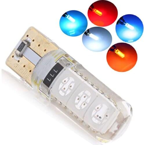 YSY 20X Car LED T10 194 W5W DC 12V 6SMD 5050 Silicone shell LED Lights Bulb No Error Led Parking Fog light Auto Car Styling