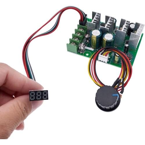Digital display PWM speed controller 30A DC motor 0~100% adjustable drive module Input 12V 24V