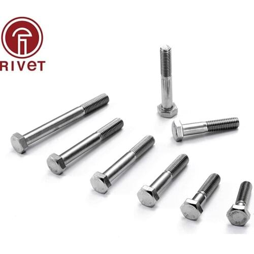 DIN931 304 (A2-70) M6 M8 M10 M12 Hexagon Screws Outer Hex Half Tooth Machine Teeth Screw Mechanical Bolts Stainless Steel Bolt