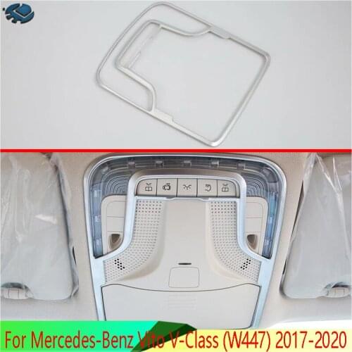 For Mercedes-Benz Vito (W447) V-Class 2017-2020 ABS Chrome Interior Lights Reading Lights Trim Cover
