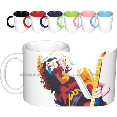Guitarist Ceramic Mugs Coffee Cups Milk Tea Mug Guitarist Music Guitar Man Concert Musician Musical Sound Instrument Play Solo