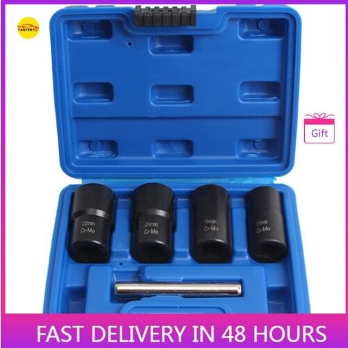 5-piece Set Damaged Rusty Nut Bolt Screw Tire Screw Extractor Anti-skid Sleeve Tool Set 1/2 Inch