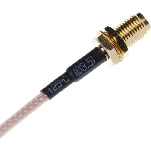 SMA Female to MMCX Male Right Angle Pigtail Cable RG316 15cm 6"