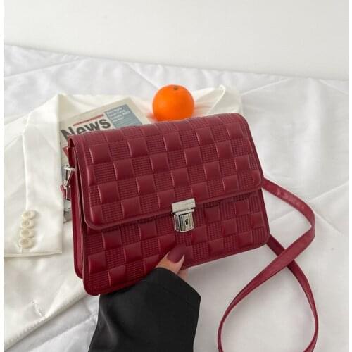 Summer chain small square bag female rhombus soft leather woman bag 2021 new messenger small bag fashion shoulder bag satchels