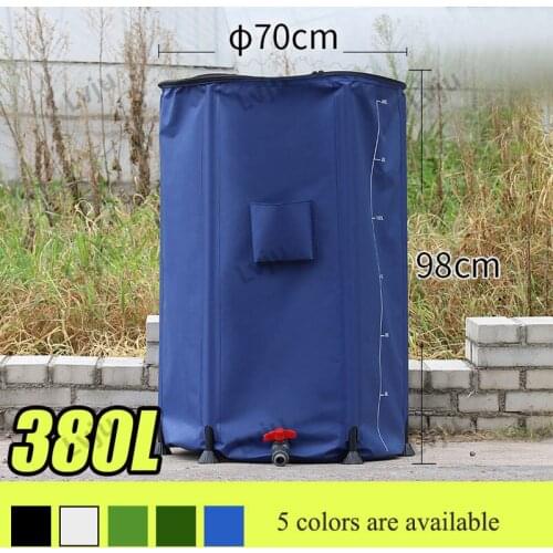 Lvju Folding Rainwater Collector Tank 380 Liter 100 Gallon Diameter 70cm x Height 98cm Collapsible Rain Barrel Water Collector