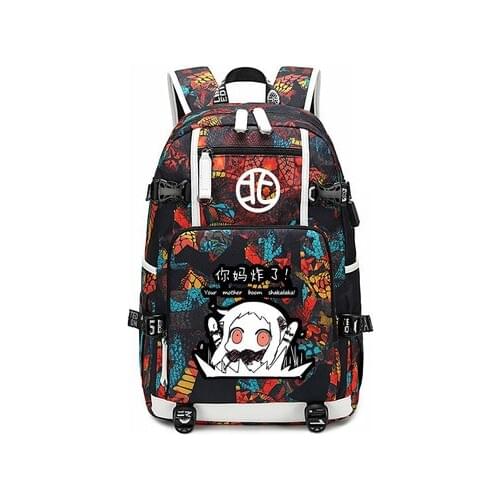 Kantai Collection student schoolbag laptop bag Men Travel bags USB Charging Bruno Bucciarati Oxford Backpack