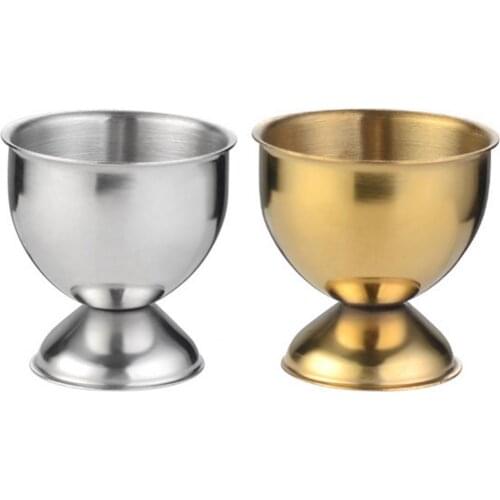 Gold plated rusted steel egg holder 1-piece set creative egg cup cup plate egg rack egg cup plate decorative cooking tools