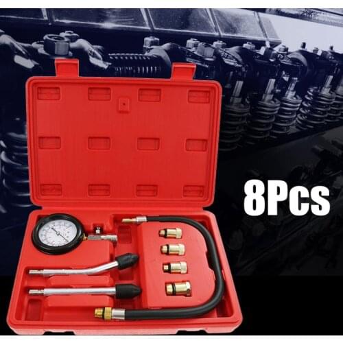 Professional car Petrol Gas Engine Cylinder Compression Tester Gauge Kit 300 PSI Pressure Gauge Car Motorcycle accessories