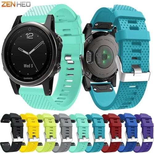 20mm Watch Band for Garmin Fenix 6S Quick Release Easy Fit Silicone Strap For Garmin Fenix 5S Plus Wrist Band