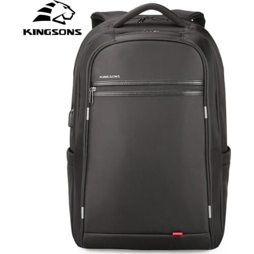 Kingsons Leisure Men USB Charging Backpack Teenager Large Capacity Computer Bag for 17'inch Laptop Unisex Anti-theft Book Bag
