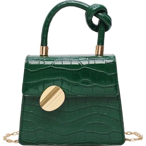 Handbags Chain Shoulder Simple Bag Purses Hand Bag Stone Pattern Leather Crossbody Bags with Short Handles for Women Small