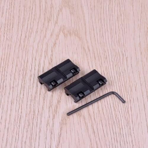 2 Pcs Tactical Scope Rail 11mm Dovetail to 20mm Weaver Picatinny Rail Adapter Mount Gun Accessory For 11mm rail mounted Scope