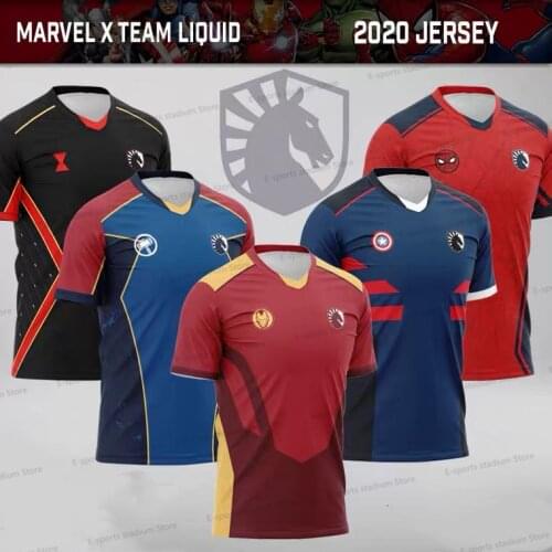 TeamLiquid Team TL Team Uniform 2020 LOL LCS North American Division Shirt DOTA CSGO E-sports Oversized T-shirt Mens T-shirt