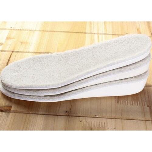 Thermal Insoles Men Women Height Increasing Insoles Winter Heated Shoe Insoles Thickening Comfortable Warm Wool Boots Insert Pad