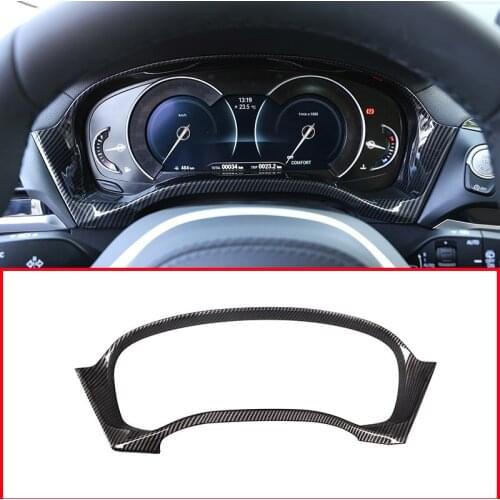 Carbon Fiber Style ABS Plastic For BMW X3 G01 2018 2019 Year Interior Dashboard Speed Decoration Frame Trim Accessories