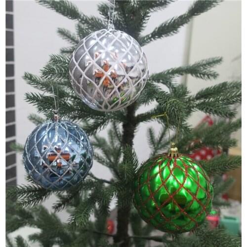 Christmas tree decoration supplies Christmas ball ornaments Christmas tree decoration pendant 10CM painted Christmas