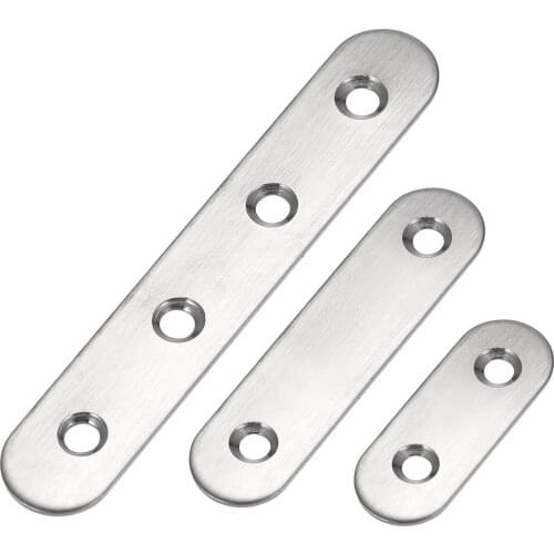 Uxcell Flat Straight Brace Stainless Steel (40x16mm 20pcs, 60x16mm 10pcs, 97x17mm 5pcs)