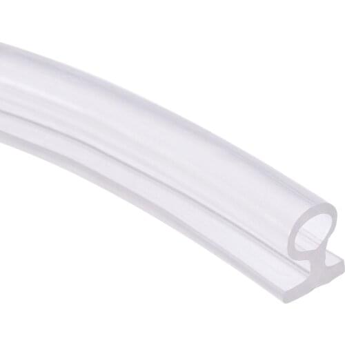 Uxcell Trim Seal, PVC O-Seal Channel Edge Protector Sheet, Fits 2mm Edge 2M/6.56Ft Length, 0.39" Height Transparent