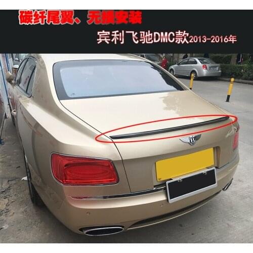 For Bentley Flying Spur 2013-2016 high quality Carbon Fiber rear boot Wing Spoiler Rear Roof Spoiler Wing Trunk Lip Boot Co