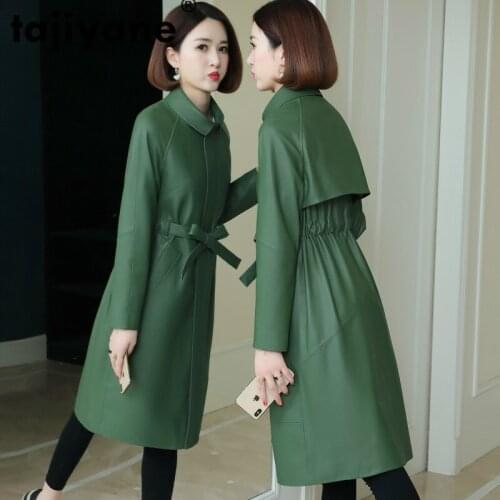 Plus 3xl Size Real Genuine Leather Jacket Spring Autumn Sheepskin Coat Korean Ladies Jackets Female Coats 99182 WPY360