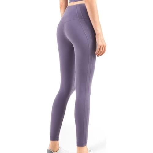 Women Yoga Pant High Waist Solid Color Gym Elastic Tight Sports Fitness Legging Training Running Clothes