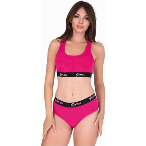 Womens Fuchsia Sports Bra Bottom Top Bustier Set Women latest fashion new product very comfortable body wraps new fashion