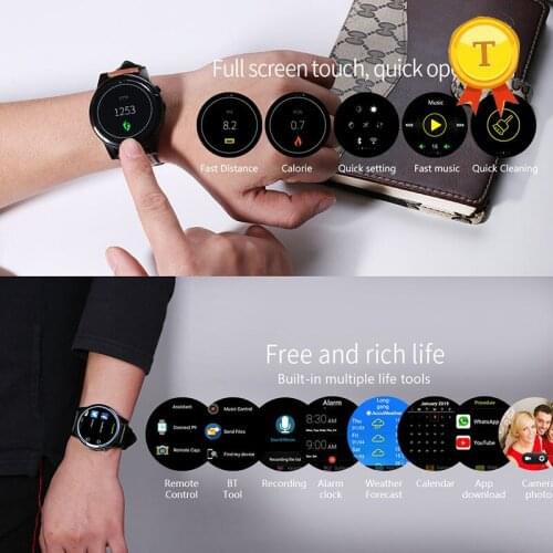 2019 best 4G sport HD big screen heart rate monitor wifi man business smart watch 4g independent sim card GPS navigation hour