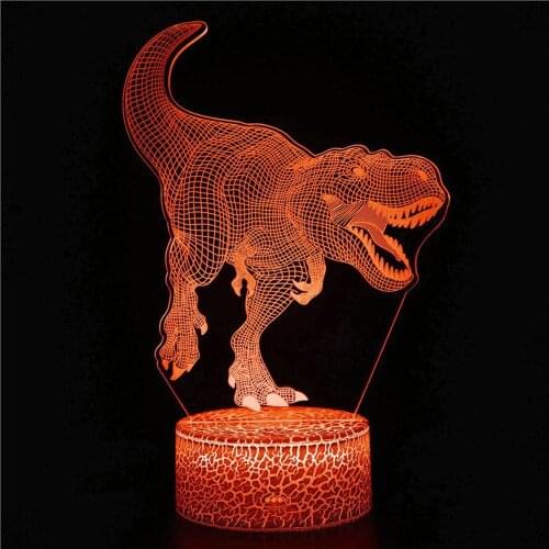 Halloween 3D for Dinosaur Automatic Chameleon Light Touch Night Light Childrens Gift Living Room Bedroom Dining Table Decorati
