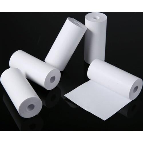 5 Rolls Printing Thermal Sticker Paper Printable Self Adhesive Label Paper for Printer Camera Photo Paper 57mm x 30mm