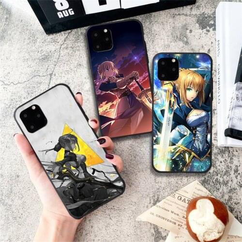Anime Fate Zero Stay Night Saber Phone Case for iPhone 11 12 Pro mini pro XS MAX 8 7 6 6S Plus X 5S SE 2020 XR